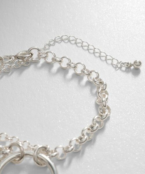 COCOSHNIK ONKITSCH / ココシュニックオンキッチュ ブレスレット・バングル | シルバー サークルモチーフ ダブルチェーンブレスレット | 詳細3