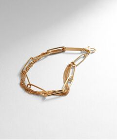 COCOSHNIK ONKITSCH / ココシュニックオンキッチュ ブレスレット・バングル | シルバー ミックスチェーン フラットカーブ スルー ブレスレット GP