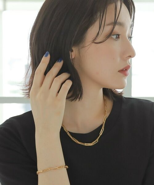 COCOSHNIK ONKITSCH / ココシュニックオンキッチュ ブレスレット・バングル | シルバー ミックスチェーン フラットカーブ スルー ブレスレット GP | 詳細10