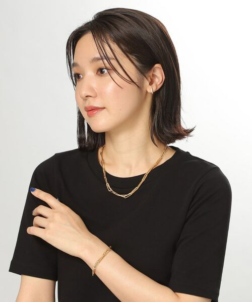 COCOSHNIK ONKITSCH / ココシュニックオンキッチュ ブレスレット・バングル | シルバー ミックスチェーン フラットカーブ スルー ブレスレット GP | 詳細12