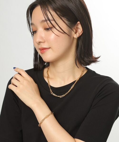 COCOSHNIK ONKITSCH / ココシュニックオンキッチュ ブレスレット・バングル | シルバー ミックスチェーン フラットカーブ スルー ブレスレット GP | 詳細14