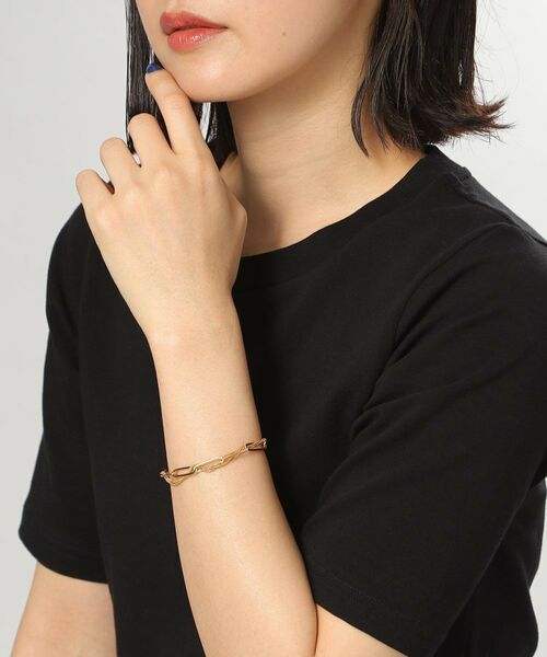 COCOSHNIK ONKITSCH / ココシュニックオンキッチュ ブレスレット・バングル | シルバー ミックスチェーン フラットカーブ スルー ブレスレット GP | 詳細15