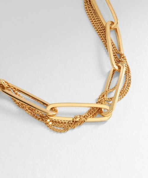 COCOSHNIK ONKITSCH / ココシュニックオンキッチュ ブレスレット・バングル | シルバー ミックスチェーン フラットカーブ スルー ブレスレット GP | 詳細2