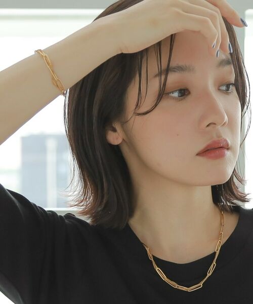 COCOSHNIK ONKITSCH / ココシュニックオンキッチュ ブレスレット・バングル | シルバー ミックスチェーン フラットカーブ スルー ブレスレット GP | 詳細9