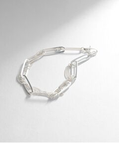 COCOSHNIK ONKITSCH / ココシュニックオンキッチュ ブレスレット・バングル | シルバー ミックスチェーン フラットカーブ スルー ブレスレット