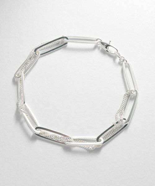 COCOSHNIK ONKITSCH / ココシュニックオンキッチュ ブレスレット・バングル | シルバー ミックスチェーン フラットカーブ スルー ブレスレット | 詳細4