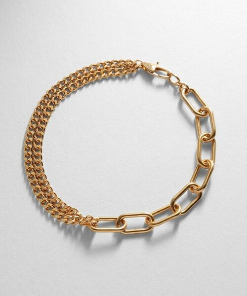 COCOSHNIK ONKITSCH / ココシュニックオンキッチュ ブレスレット・バングル | シルバー ミックスチェーン ケーブルカーブ ドレープ ブレスレット GP | 詳細4