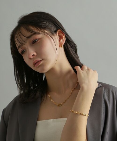 COCOSHNIK ONKITSCH / ココシュニックオンキッチュ ブレスレット・バングル | シルバー ミックスチェーン ケーブルカーブ ドレープ ブレスレット GP | 詳細7