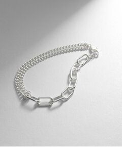 COCOSHNIK ONKITSCH / ココシュニックオンキッチュ ブレスレット・バングル | シルバー ミックスチェーン ケーブルカーブ ドレープ ブレスレット