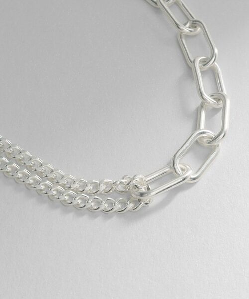 COCOSHNIK ONKITSCH / ココシュニックオンキッチュ ブレスレット・バングル | シルバー ミックスチェーン ケーブルカーブ ドレープ ブレスレット | 詳細2