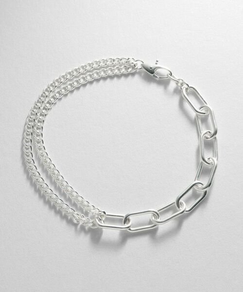 COCOSHNIK ONKITSCH / ココシュニックオンキッチュ ブレスレット・バングル | シルバー ミックスチェーン ケーブルカーブ ドレープ ブレスレット | 詳細4