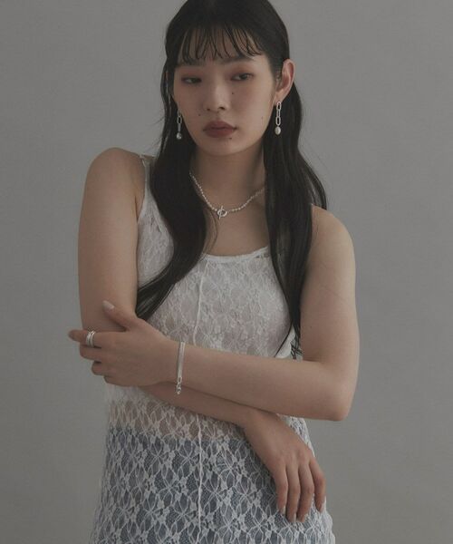 COCOSHNIK ONKITSCH / ココシュニックオンキッチュ ブレスレット・バングル | シルバー ミックスチェーン ケーブルカーブ ドレープ ブレスレット | 詳細8