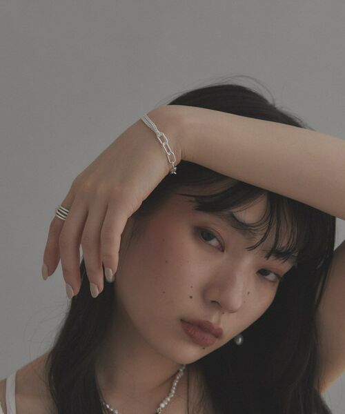 COCOSHNIK ONKITSCH / ココシュニックオンキッチュ ブレスレット・バングル | シルバー ミックスチェーン ケーブルカーブ ドレープ ブレスレット | 詳細9