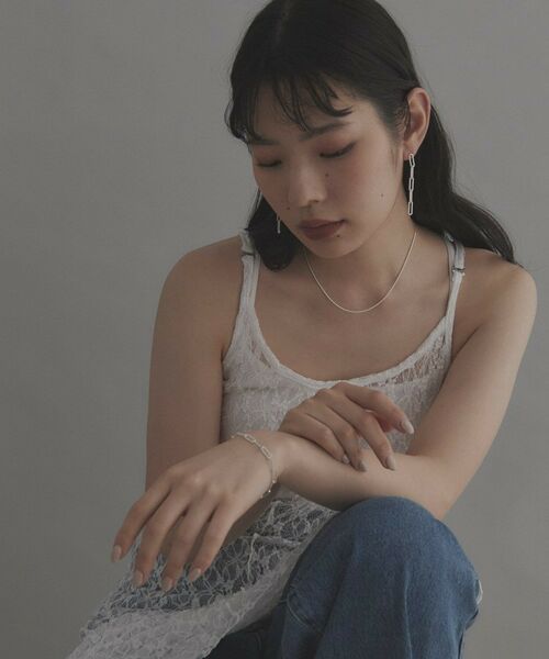 COCOSHNIK ONKITSCH / ココシュニックオンキッチュ ブレスレット・バングル | シルバー デザインチェーン フラットケーブルブレスレット（17cm） | 詳細7