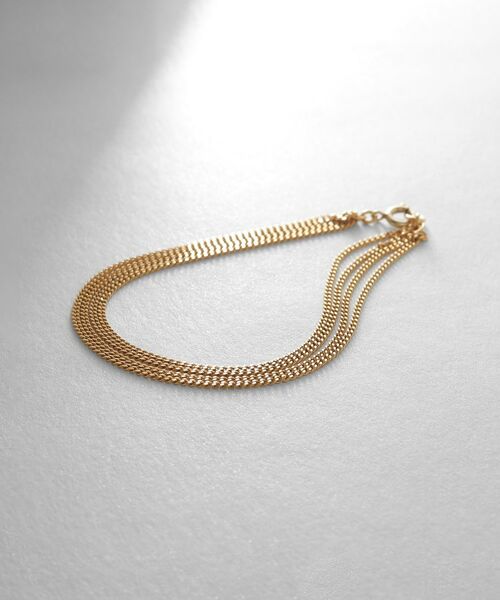 COCOSHNIK ONKITSCH / ココシュニックオンキッチュ ブレスレット・バングル | シルバー カーブチェーン レイヤード ブレスレット GP | 詳細1