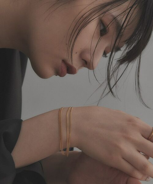 COCOSHNIK ONKITSCH / ココシュニックオンキッチュ ブレスレット・バングル | シルバー カーブチェーン レイヤード ブレスレット GP | 詳細7