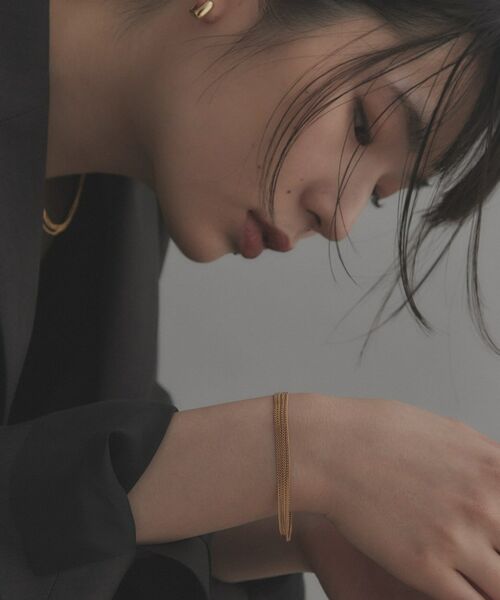 COCOSHNIK ONKITSCH / ココシュニックオンキッチュ ブレスレット・バングル | シルバー カーブチェーン レイヤード ブレスレット GP | 詳細8