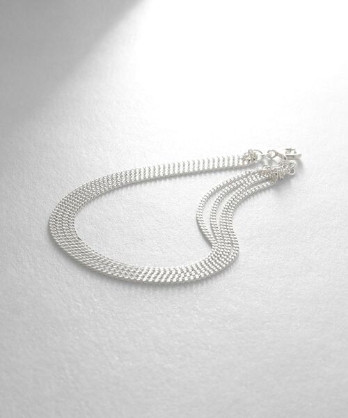 COCOSHNIK ONKITSCH / ココシュニックオンキッチュ ブレスレット・バングル | シルバー カーブチェーン レイヤード ブレスレット | 詳細1