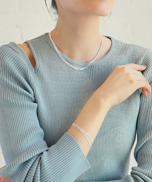 COCOSHNIK ONKITSCH / ココシュニックオンキッチュ ブレスレット・バングル | シルバー カーブチェーン レイヤード ブレスレット | 詳細9