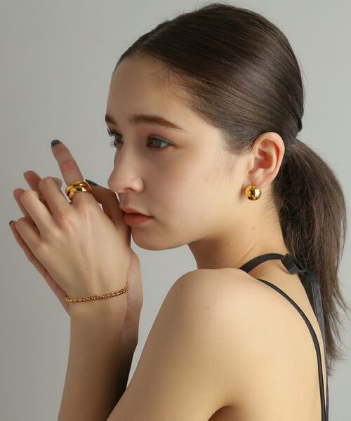 COCOSHNIK ONKITSCH / ココシュニックオンキッチュ ブレスレット・バングル | シルバー コンビネーションチェーン オーバルボール シリンダー ブレスレット GP | 詳細11