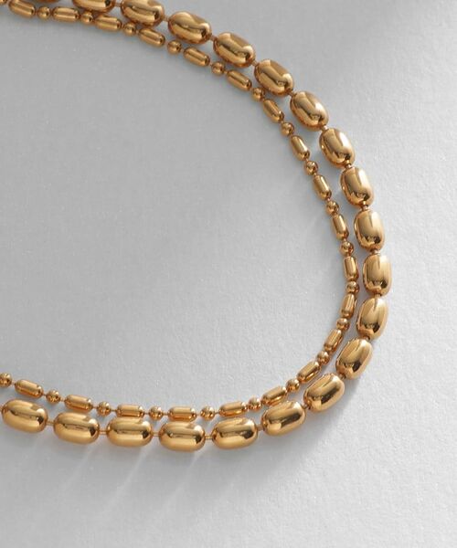 COCOSHNIK ONKITSCH / ココシュニックオンキッチュ ブレスレット・バングル | シルバー コンビネーションチェーン オーバルボール シリンダー ブレスレット GP | 詳細2