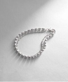 COCOSHNIK ONKITSCH / ココシュニックオンキッチュ ブレスレット・バングル | シルバー コンビネーションチェーン オーバルボール シリンダー ブレスレット