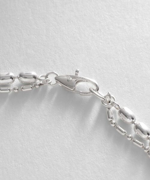 COCOSHNIK ONKITSCH / ココシュニックオンキッチュ ブレスレット・バングル | シルバー コンビネーションチェーン オーバルボール シリンダー ブレスレット | 詳細3
