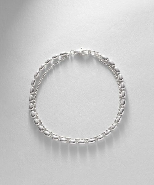 COCOSHNIK ONKITSCH / ココシュニックオンキッチュ ブレスレット・バングル | シルバー コンビネーションチェーン オーバルボール シリンダー ブレスレット | 詳細4