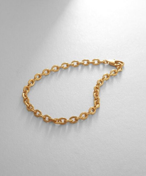 COCOSHNIK ONKITSCH / ココシュニックオンキッチュ ブレスレット・バングル | シルバー デザインチェーン フラットオーバルリンクブレスレット GP | 詳細1