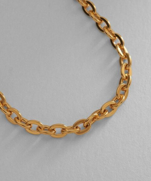 COCOSHNIK ONKITSCH / ココシュニックオンキッチュ ブレスレット・バングル | シルバー デザインチェーン フラットオーバルリンクブレスレット GP | 詳細2