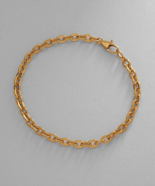 COCOSHNIK ONKITSCH / ココシュニックオンキッチュ ブレスレット・バングル | シルバー デザインチェーン フラットオーバルリンクブレスレット GP | 詳細4