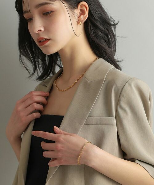 COCOSHNIK ONKITSCH / ココシュニックオンキッチュ ブレスレット・バングル | シルバー デザインチェーン フラットオーバルリンクブレスレット GP | 詳細6