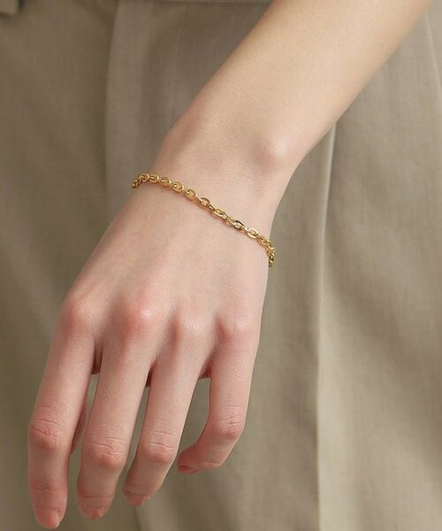 COCOSHNIK ONKITSCH / ココシュニックオンキッチュ ブレスレット・バングル | シルバー デザインチェーン フラットオーバルリンクブレスレット GP | 詳細9