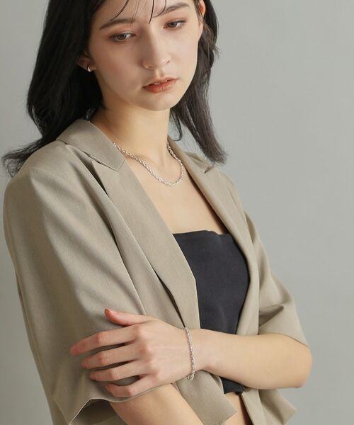 COCOSHNIK ONKITSCH / ココシュニックオンキッチュ ブレスレット・バングル | シルバー デザインチェーン フラットオーバルリンクブレスレット | 詳細6