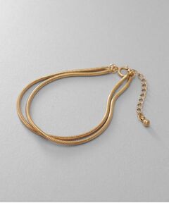 COCOSHNIK ONKITSCH / ココシュニックオンキッチュ ブレスレット・バングル | シルバー スネークチェーン ダブルブレスレット GP
