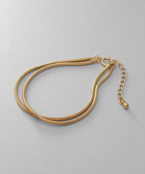 COCOSHNIK ONKITSCH / ココシュニックオンキッチュ ブレスレット・バングル | シルバー スネークチェーン ダブルブレスレット GP | 詳細1