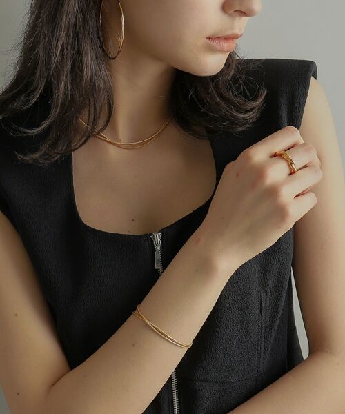 COCOSHNIK ONKITSCH / ココシュニックオンキッチュ ブレスレット・バングル | シルバー スネークチェーン ダブルブレスレット GP | 詳細15