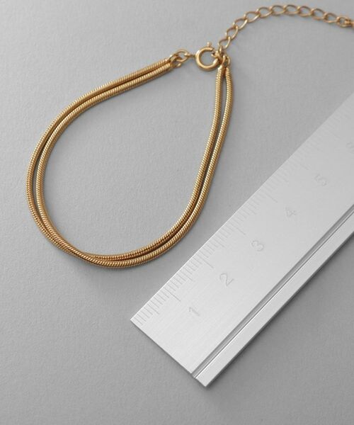 COCOSHNIK ONKITSCH / ココシュニックオンキッチュ ブレスレット・バングル | シルバー スネークチェーン ダブルブレスレット GP | 詳細3