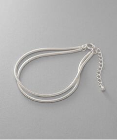 COCOSHNIK ONKITSCH / ココシュニックオンキッチュ ブレスレット・バングル | シルバー スネークチェーン ダブルブレスレット
