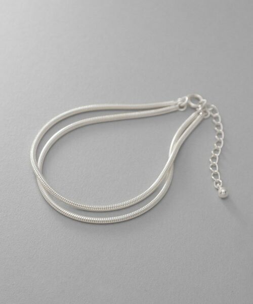 COCOSHNIK ONKITSCH / ココシュニックオンキッチュ ブレスレット・バングル | シルバー スネークチェーン ダブルブレスレット | 詳細1