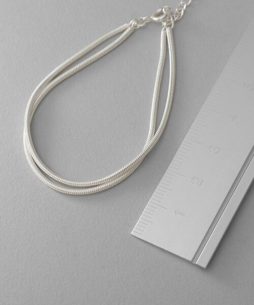 COCOSHNIK ONKITSCH / ココシュニックオンキッチュ ブレスレット・バングル | シルバー スネークチェーン ダブルブレスレット | 詳細3