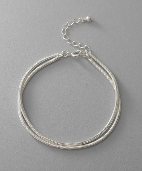 COCOSHNIK ONKITSCH / ココシュニックオンキッチュ ブレスレット・バングル | シルバー スネークチェーン ダブルブレスレット | 詳細5