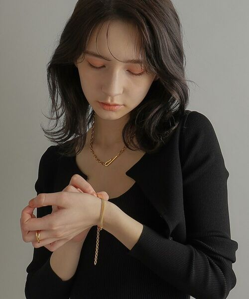 COCOSHNIK ONKITSCH / ココシュニックオンキッチュ ブレスレット・バングル | シルバー ハンギングマルチチェーン ブレスレット GP | 詳細8