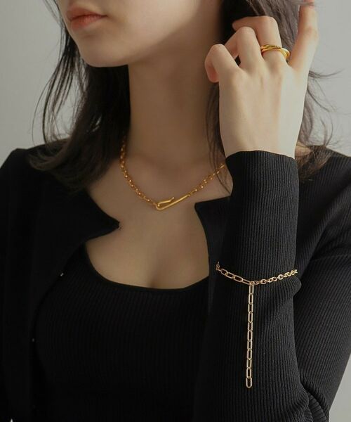 COCOSHNIK ONKITSCH / ココシュニックオンキッチュ ブレスレット・バングル | シルバー ハンギングミックスケーブルチェーン ブレスレット GP | 詳細10