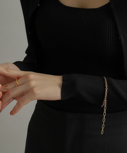 COCOSHNIK ONKITSCH / ココシュニックオンキッチュ ブレスレット・バングル | シルバー ハンギングミックスケーブルチェーン ブレスレット GP | 詳細11