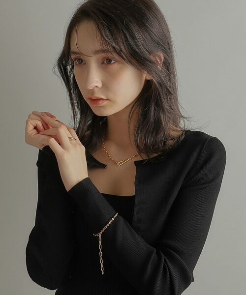 COCOSHNIK ONKITSCH / ココシュニックオンキッチュ ブレスレット・バングル | シルバー ハンギングミックスケーブルチェーン ブレスレット GP | 詳細9