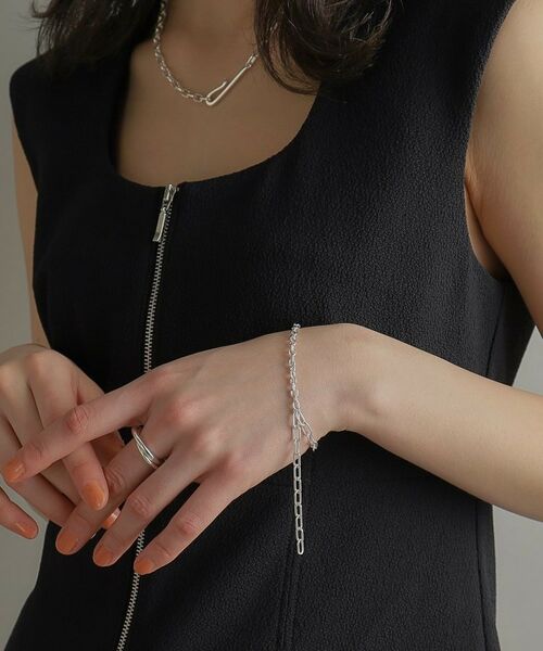 COCOSHNIK ONKITSCH / ココシュニックオンキッチュ ブレスレット・バングル | シルバー ハンギングミックスケーブルチェーン ブレスレット | 詳細10