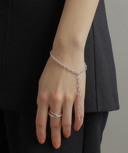 COCOSHNIK ONKITSCH / ココシュニックオンキッチュ ブレスレット・バングル | シルバー ハンギングミックスケーブルチェーン ブレスレット | 詳細11