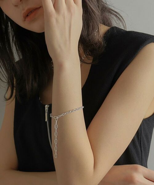 COCOSHNIK ONKITSCH / ココシュニックオンキッチュ ブレスレット・バングル | シルバー ハンギングミックスケーブルチェーン ブレスレット | 詳細9