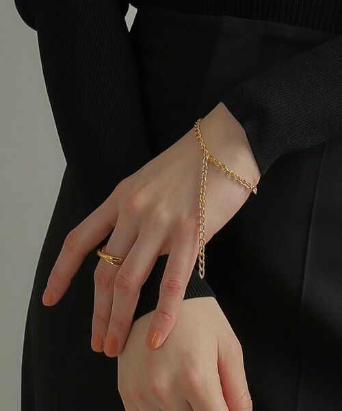 COCOSHNIK ONKITSCH / ココシュニックオンキッチュ ブレスレット・バングル | シルバー ハンギングロングカーブチェーン ブレスレット GP | 詳細11